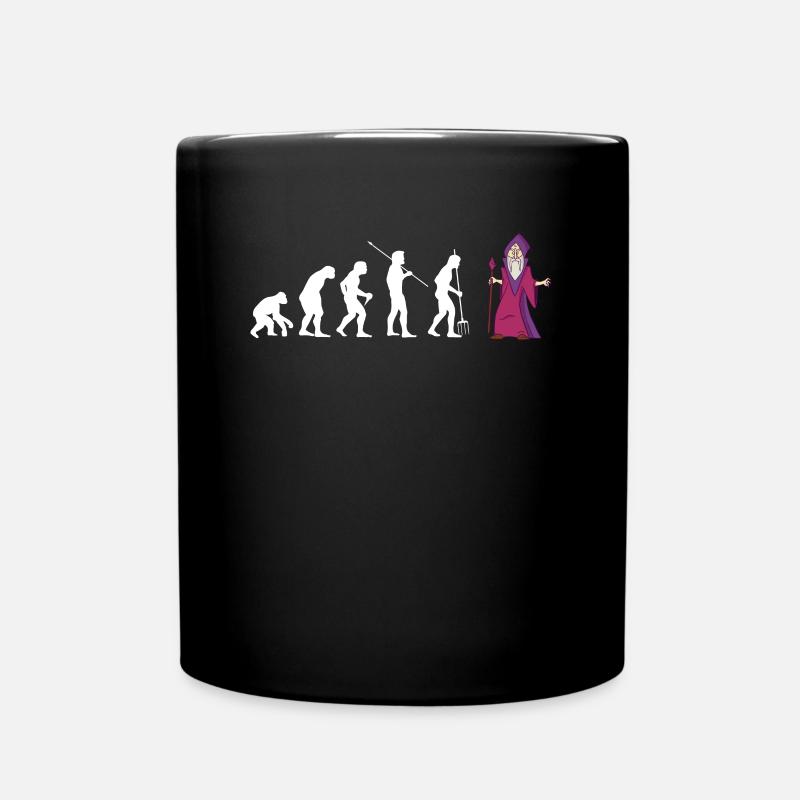 Evolution Hexer Hexe Zauberer Shirt Halloween - Tasse einfarbig - Schwarz