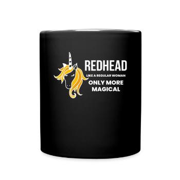 Redhead Unicorn Unicorn Shirt Cadeau - Mug uni - noir - Devant