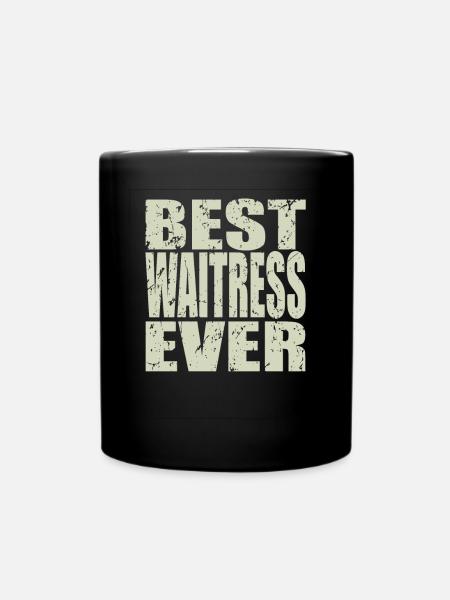 Best Bedienung ever Bedienung Geschenk - Tasse einfarbig - Schwarz
