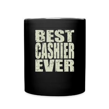 Meilleur cadeau de caissier de tous les temps - Mug uni - noir - Devant