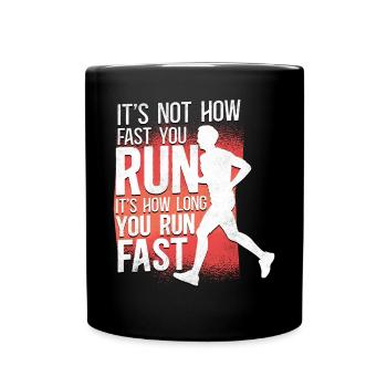 Running Runner Half Marathon - Tasse einfarbig - Schwarz - Vorne