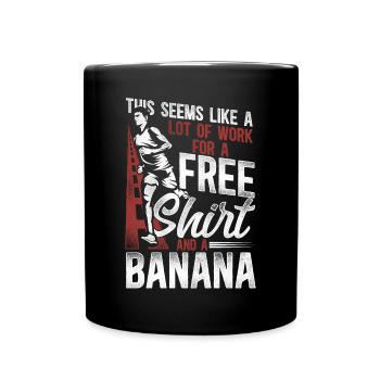 Running Runner Half Marathon - Tasse einfarbig - Schwarz - Vorne