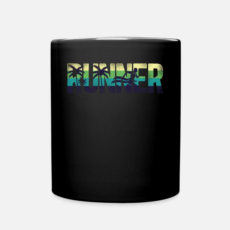 Running Runner Semi-Marathon Rétro - Mug uni - noir