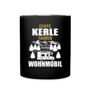 Wohnmobil Camping Zubehör - Tasse einfarbig - Schwarz - Vorne