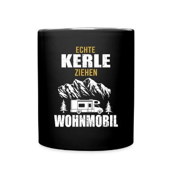 Wohnmobil Camping Zubehör - Tasse einfarbig - Schwarz - Vorne