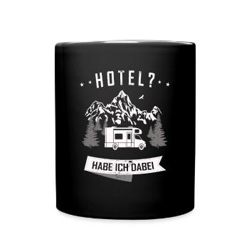 Wohnmobil Camping Zubehör - Tasse einfarbig - Schwarz - Vorne