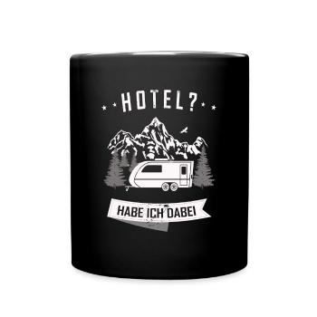 Wohnmobil Camping Zubehör - Tasse einfarbig - Schwarz - Vorne