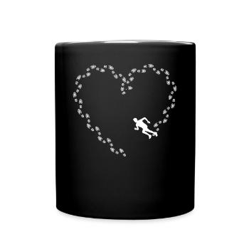 Running Runner Semi-Marathon Coeur - Mug uni - noir - Devant