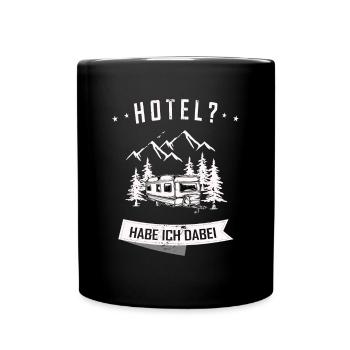 Wohnmobil Camping Zubehör - Tasse einfarbig - Schwarz - Vorne