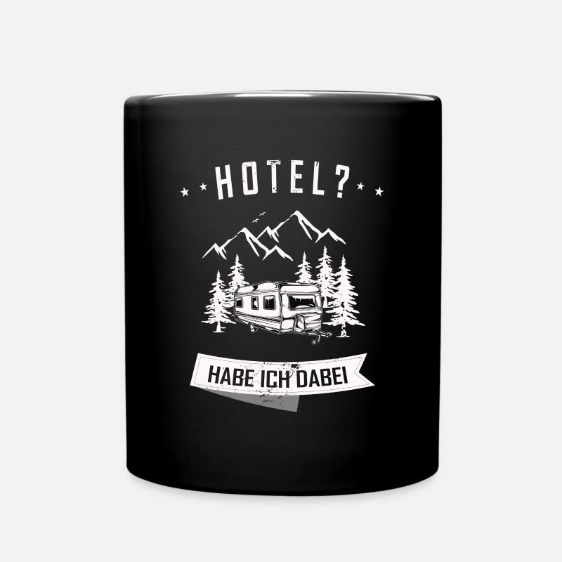 Wohnmobil Camping Zubehör - Tasse einfarbig - Schwarz