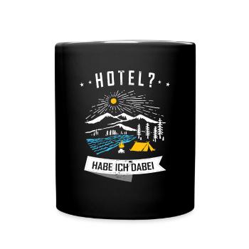 Wohnmobil Camping Zubehör - Tasse einfarbig - Schwarz - Vorne