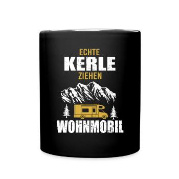 Wohnmobil Camping Zubehör - Tasse einfarbig - Schwarz - Vorne