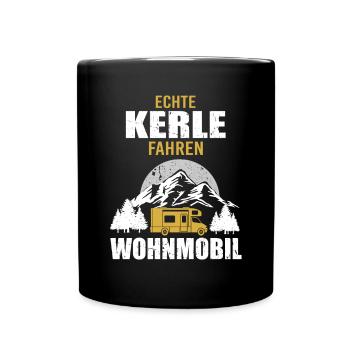 Wohnmobil Camping Zubehör - Tasse einfarbig - Schwarz - Vorne
