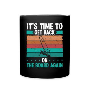 Windsurfing Session Board Windsurfer Windsurf - Full Colour Mug - black - Front