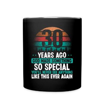 30 Anniversaire Dieu a fait quelque chose de spécial 30 ans - Mug uni - noir - Devant