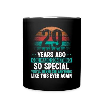 29 Anniversaire Dieu a fait quelque chose de spécial 29 ans - Mug uni - noir - Devant