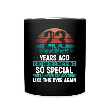23 Anniversaire Dieu a fait quelque chose de spécial 23 ans - Mug uni - noir - Devant