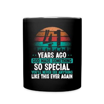 41 Anniversaire Dieu a fait quelque chose de spécial 41 ans - Mug uni - noir - Devant