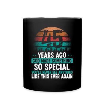 45 Anniversaire Dieu a fait quelque chose de spécial 45 ans - Mug uni - noir - Devant