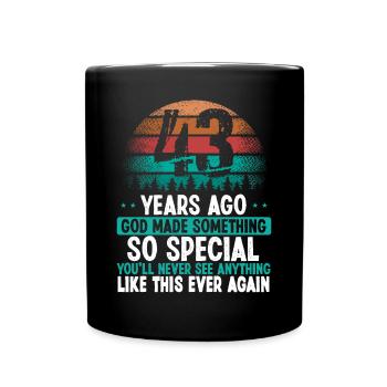 43 Anniversaire Dieu a fait quelque chose de spécial 43 ans - Mug uni - noir - Devant