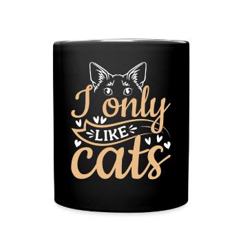Cat owner Cute cat lover - Full Colour Mug - black - Front