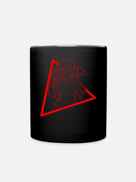 Zombiecore Ästhetische Anime Mädchen Maske - Tasse einfarbig - Schwarz