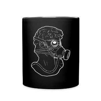 Zombiecore Aesthetic David Head Statue Mask - Full Colour Mug - black - Front