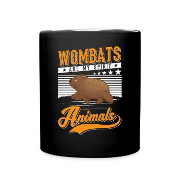 Les wombats sont mes animaux spirituels - Mug uni - noir - Devant