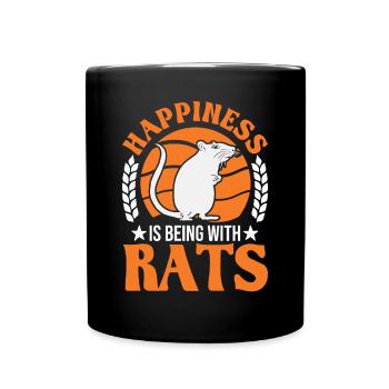 Rat Luck Rat Owner Domestic Rat - Full Colour Mug - black - Front