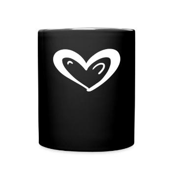 Symbole du cœur Amour - Mug uni - noir - Devant