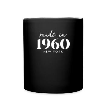 Made 1960 in New York. Cute Birthday Party - Tasse einfarbig - Schwarz - Vorne