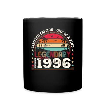 Legendary September 1996 26th birthday gift - Full Colour Mug - black - Front