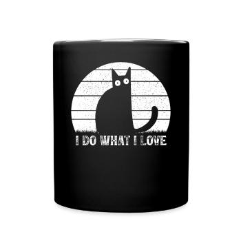 Amoureux des chats Drôles De Mèmes de chats Je fais ce que je fais - Mug uni - noir - Devant