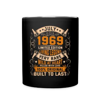 Birthday Legends 100% Original Juillet 1969 - Mug uni - noir - Devant