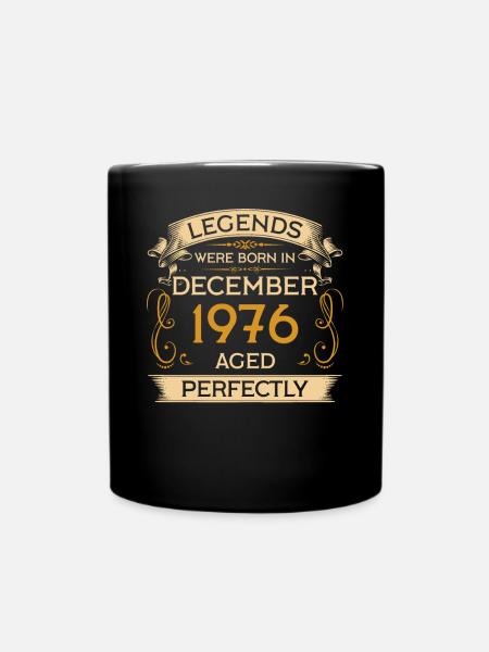 Birthday Legends were born in December 1976 - Full Colour Mug - black