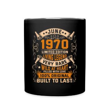 Légendes d’anniversaire 100% originales Juin 1970 - Mug uni - noir - Devant