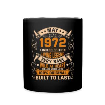 Légendes d’anniversaire 100% originales mai 1972 - Mug uni - noir - Devant