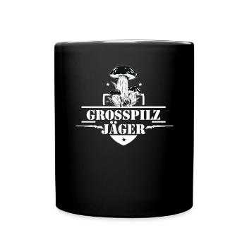 Pilze sammeln Schwammerl suchen für Pilzsammler - Tasse einfarbig - Schwarz - Vorne