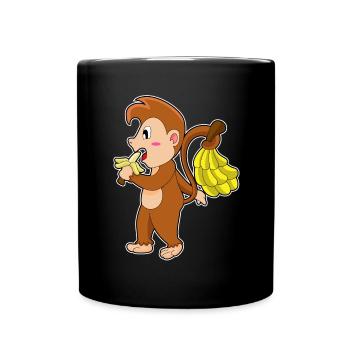 Monkey Bananas - Full Colour Mug - black - Front