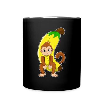 Monkey Banana - Full Colour Mug - black - Front