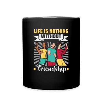 Friendship gift for good friend - Full Colour Mug - black - Front
