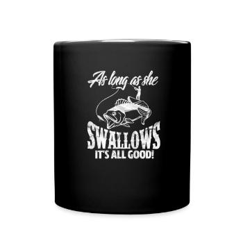 Angler - Tasse einfarbig - Schwarz - Vorne