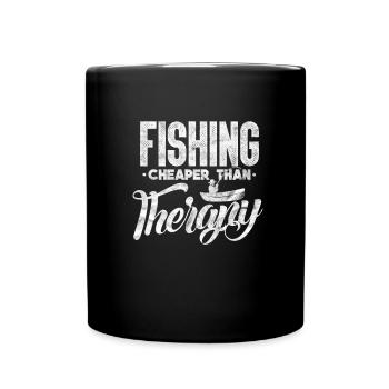 Angler - Tasse einfarbig - Schwarz - Vorne