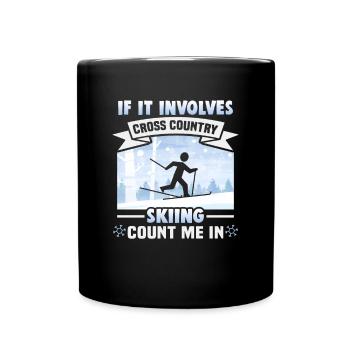 Cross-country biathlon cross-country skiers - Full Colour Mug - black - Front