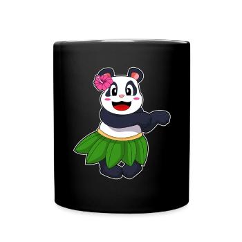 Panda Ballerina Ballett Tanz - Tasse einfarbig - Schwarz - Vorne