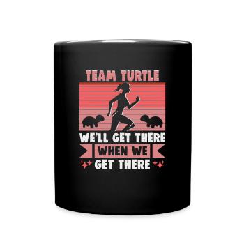 Running Marathon Runner Running - Full Colour Mug - black - Front