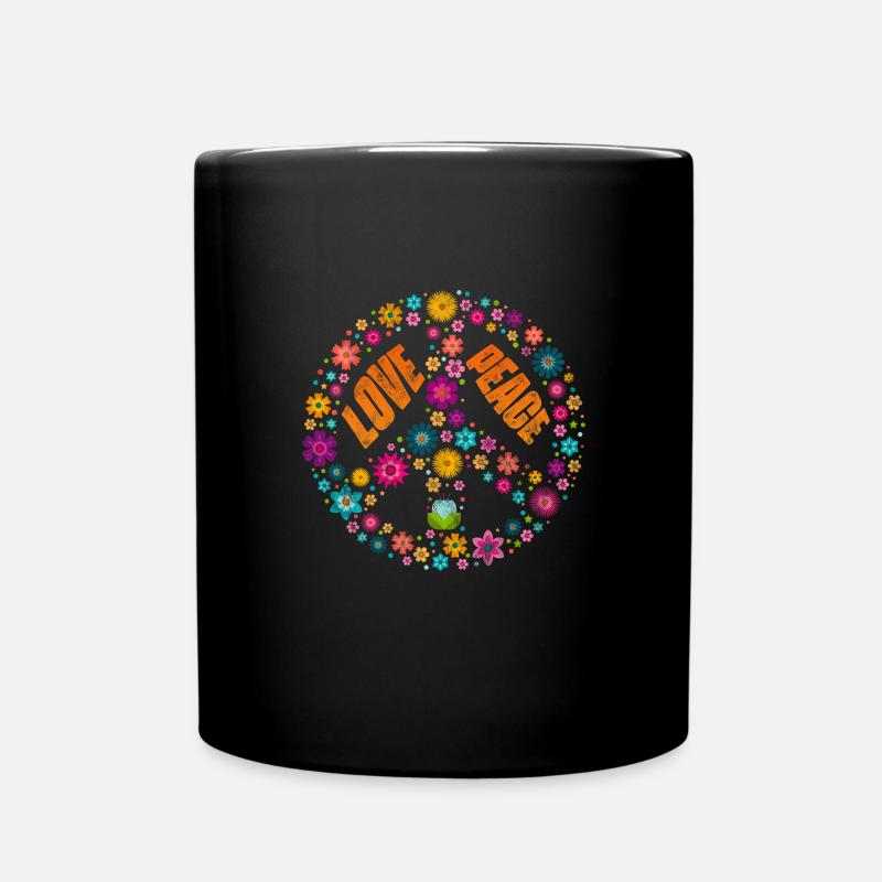 Hippie - Tasse einfarbig - Schwarz