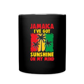Jamaika Strandurlaub am Meer Design Strandmotiv - Tasse einfarbig - Schwarz - Vorne