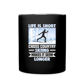 Cross-country biathlon cross-country skiers - Full Colour Mug - black - Front