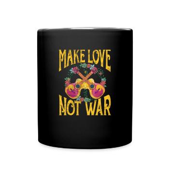 Hippie - Tasse einfarbig - Schwarz - Vorne